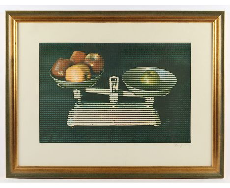 JACQUET, Alain, "Balance", Original-Farbserigrafie, 37 x 58, nummeriert X/XX, handsigniert, R. 