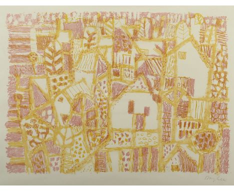 BARGHEER, Eduard, "Blankenese", Original-Farblithografie, 31 x 43, handsigniert, 1965, R. 