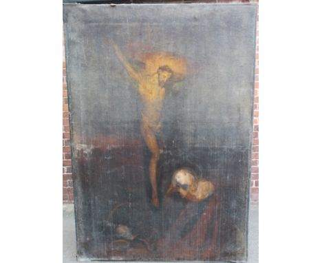 RAPHAEL LAMAR WEST (AMERICAN 1769-1850). The Crucifixion, signed and titled verso 'Painted for the Parish Chapel of Kilcock A