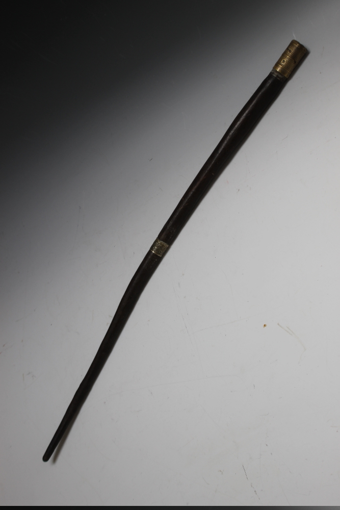 TRIBAL INTEREST - AN EARLY 20TH CENTURY SOUTH AFRICAN SJAMBOK WHIP ...