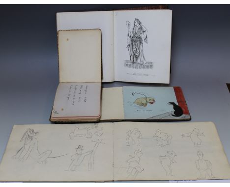 FOUR SKETCHBOOKS, one by EDITH M. BROCK (Exh. 1905 - 1915), wife of James Valentine Jelly, various subjects, the other three 