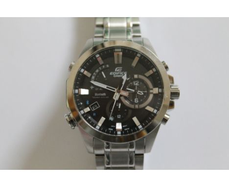 A GENTS CASIO EDIFICE BLUETOOTH TOUGH SOLAR WRIST WATCH, Dia 4.5 cm