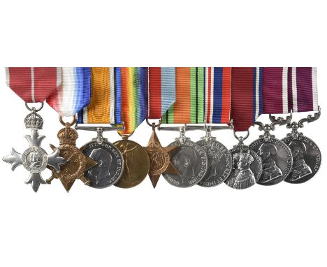 The MBE and MSM group of ten awards to Foreman of Works (Staff Sergeant) and later Major Harry Vincent Hunt, Royal Engineers: