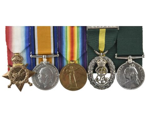 Five Medal to Major Henry Mark Healy, T.D., London Irish Rifles: 1914-15 Star (MAJOR H. M. HEALY. 18-LOND. R.); British War M