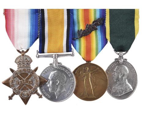 Four medals to Sergeant Sidney Arthur Cox, 18th Battalion London Regiment (London Irish Rifles): 1914-15 Star (992. SJT. S. A