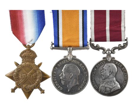 Three medals to Corporal John S. Burgess, 1/18th Battalion London Regiment (London Irish Rifles): 1914-15 Star (2302, PTE. J.