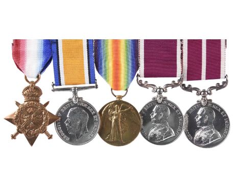 The M.S.M. group of five medals to Warrant Officer Tom Frank Collier, Royal Army Ordnance Corps: 1914-15 Star (T-256 AMT: S. 