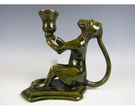 A Myatt Darwinian monkey candlestick (a/f)