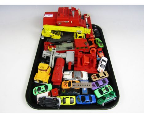 Model cars including a combine harvester etc.
