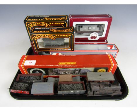 [Model Railway] A quantity of model railway including a boxed Hornby LMS class 5 loco with black livery together with boxed r