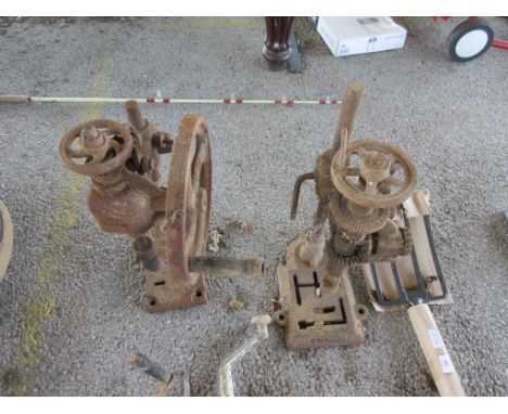 TWO VINTAGE PILLAR DRILL STANDS