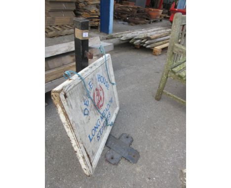 VINTAGE HANGING FARM SIGN AND METAL HANGING BRACKET