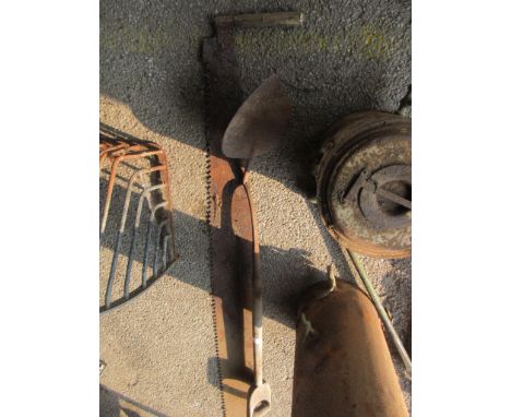 TWO VINTAGE FARM TOOLS