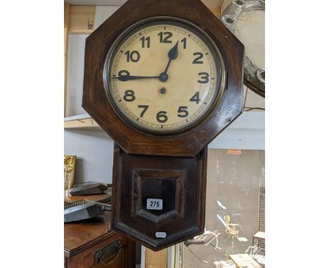 An old drop dial wall clock, COLLECT ONLY.