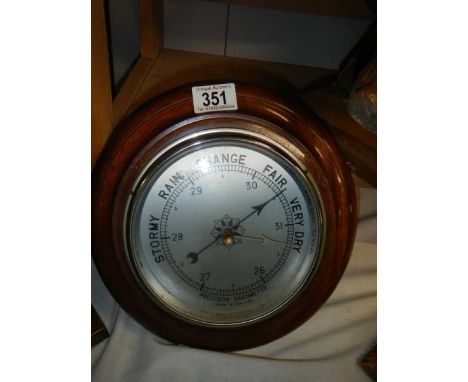 An aneroid barometer.