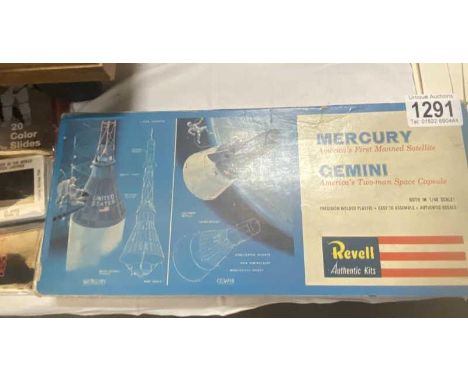 A Mercury &amp; Gemini boxed set by Revell 1/48 scale (completeness unknown)