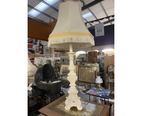 A vintage plaster ormalu table lamp (height 96cm)