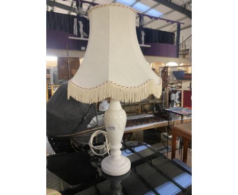 A white marble Table Lamp