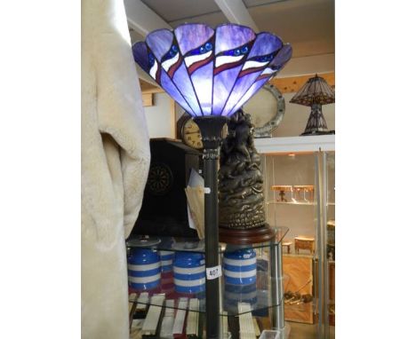 A standard lamp with Tiffany style shade in good condition, COLLECT ONLY.