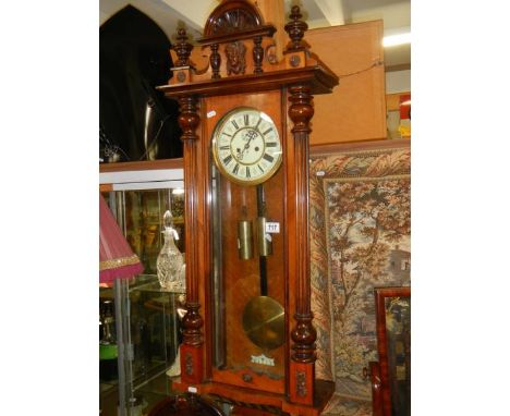 A good Victorian Gustaf Becker double weight Vienna wall clock.