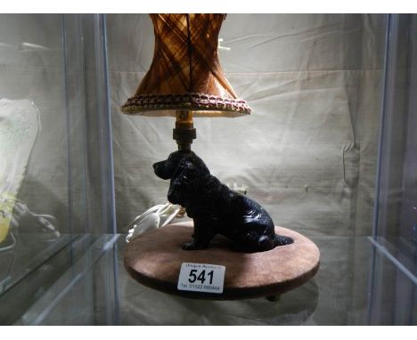 A good 1930's spelter table lamp featuring a cocker spaniel.