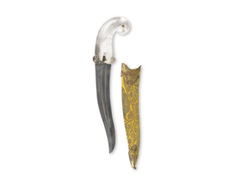 Dague en acier et manche en cristal de roche (khanjar), Inde XVIIIe siècle A rock-crystal-hilted steel dagger (khanjar), Indi