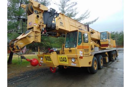 1991 GROVE TMS-875 TRUCK CRANE, CAT DIESEL, 180