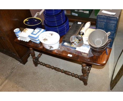 A dark Ercol coffee table