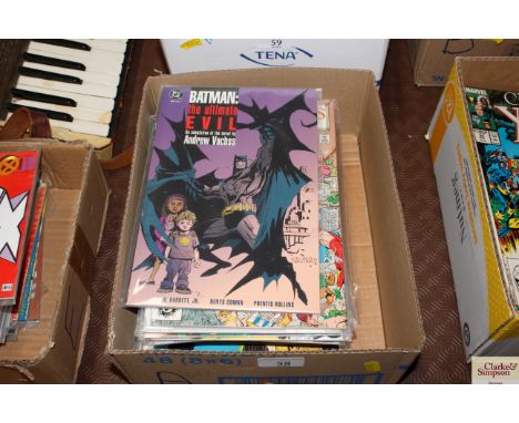 Approx. 50 DC comics to include Batman, The Ultimate Evil, Metal Men, Cat Woman, Flask etc.