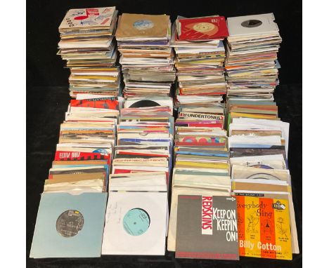 Vinyl Records – 45rpm Singles – a large collection of various genres and artists and eras, including Pink Floyd, On The Turni