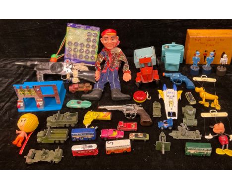 Toys and Juvenalia - Mickey Mouse puppet, glove puppet, die-cast vehicles, cap guns, etc 