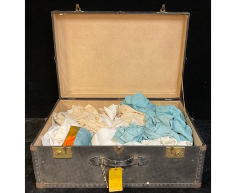 Textiles - mid 20th century silk utility dresses; early to mid 20th century cotton aprons; other vintage costume; contained i