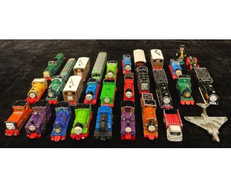 A collection of die-cast ERTL Thomas The Tank Engine models; other die-cast vehicles, all playworn 