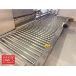 S/S Power Roller Conveyor: 186" Length x 60" Width (Location: Allentown, PA)