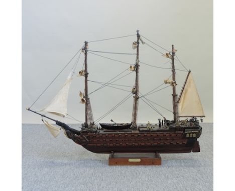 A scratch built model of H.M.S. Ocean, made by K Parkes, 1989