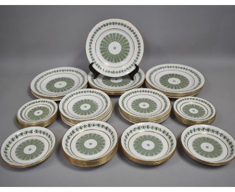 A Part Set of Spode Provence Pattern Dinner Wares to Comprise Twelve Large Dinner Plates, Twelve Small Plates, Twelve Side Pl