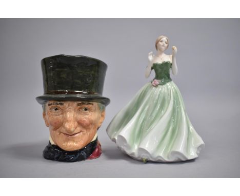 A Royal Doulton Character Jug, John Peel Together with a Royal Worcester Figure, Keepsake 