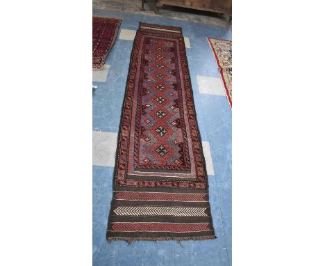A Patterned Woollen Runner, 280x65cm 