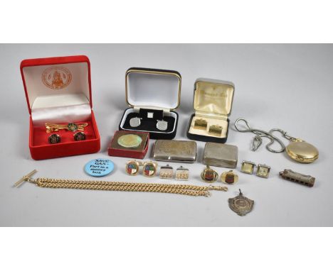 A Small Collection of Gents Cufflinks, Tie Pins etc 