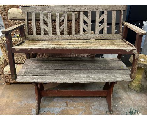 Garden bench and table. Not available for in-house P&amp;P 