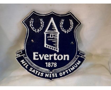 Cast iron Everton FC wall plaque. W:20cm. UK P&amp;P Group 1 (£16+VAT for the first lot and £2+VAT for subsequent lots) 