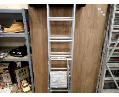 Abru extending ladder and a step ladder. Not available for in-house P&amp;P 
