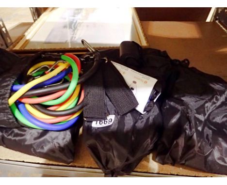 Six new old stock Maverick resistance band sets in bags. UK P&amp;P Group 2 (£20+VAT for the first lot and £4+VAT for subsequ