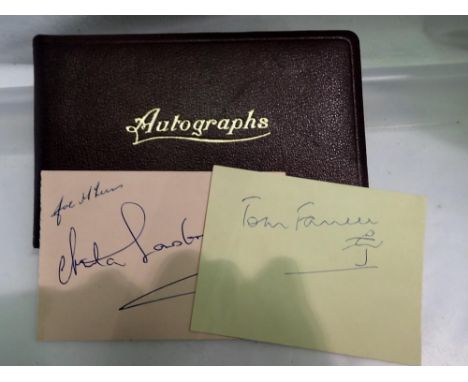 Autograph book from the head of the booking office at Liverpool Lime Street station, including Joe Brown, Billy Cotton, Ted R