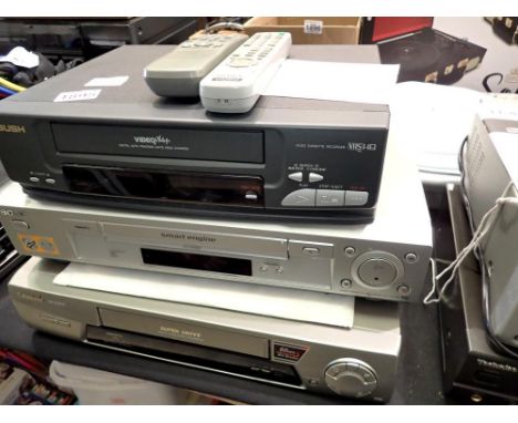 Bush video player &amp; Sony DVD player and Panasonic video recorder. All electrical items in this lot have been PAT tested f