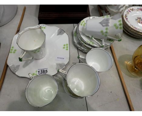 Stanley China tea service in the Art Deco manner. Not available for in-house P&amp;P 