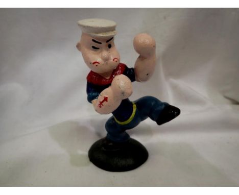 Cast iron Popeye figure. UK P&amp;P Group 1 (£16+VAT for the first lot and £2+VAT for subsequent lots) 