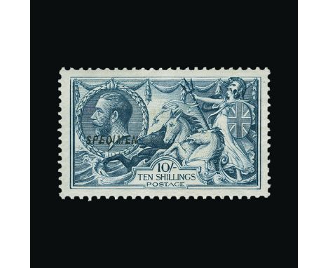 Bradbury Wilkinson Collection : GREAT BRITAIN: 1918-19 Seahorses set with 'SPECIMEN' type 23 overprints, the 2s.6d with coupl