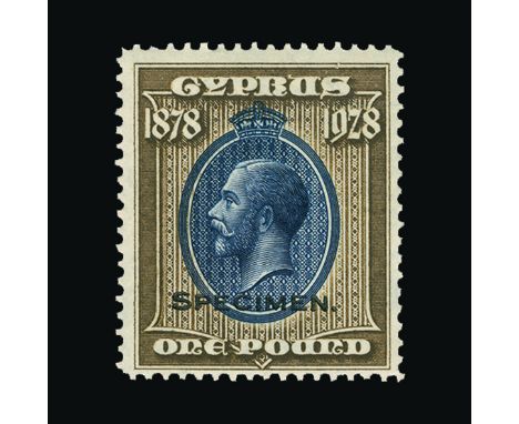 Bradbury Wilkinson Collection : (SG 123-132s) CYPRUS: 1928 Anniversary of British Rule set, overprinted 'SPECIMEN', very fine