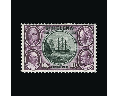 Bradbury Wilkinson Collection : (SG 114/123) ST HELENA: 1934 Centenary set, fine mint. (10) Cat £425 (image available) [US2]